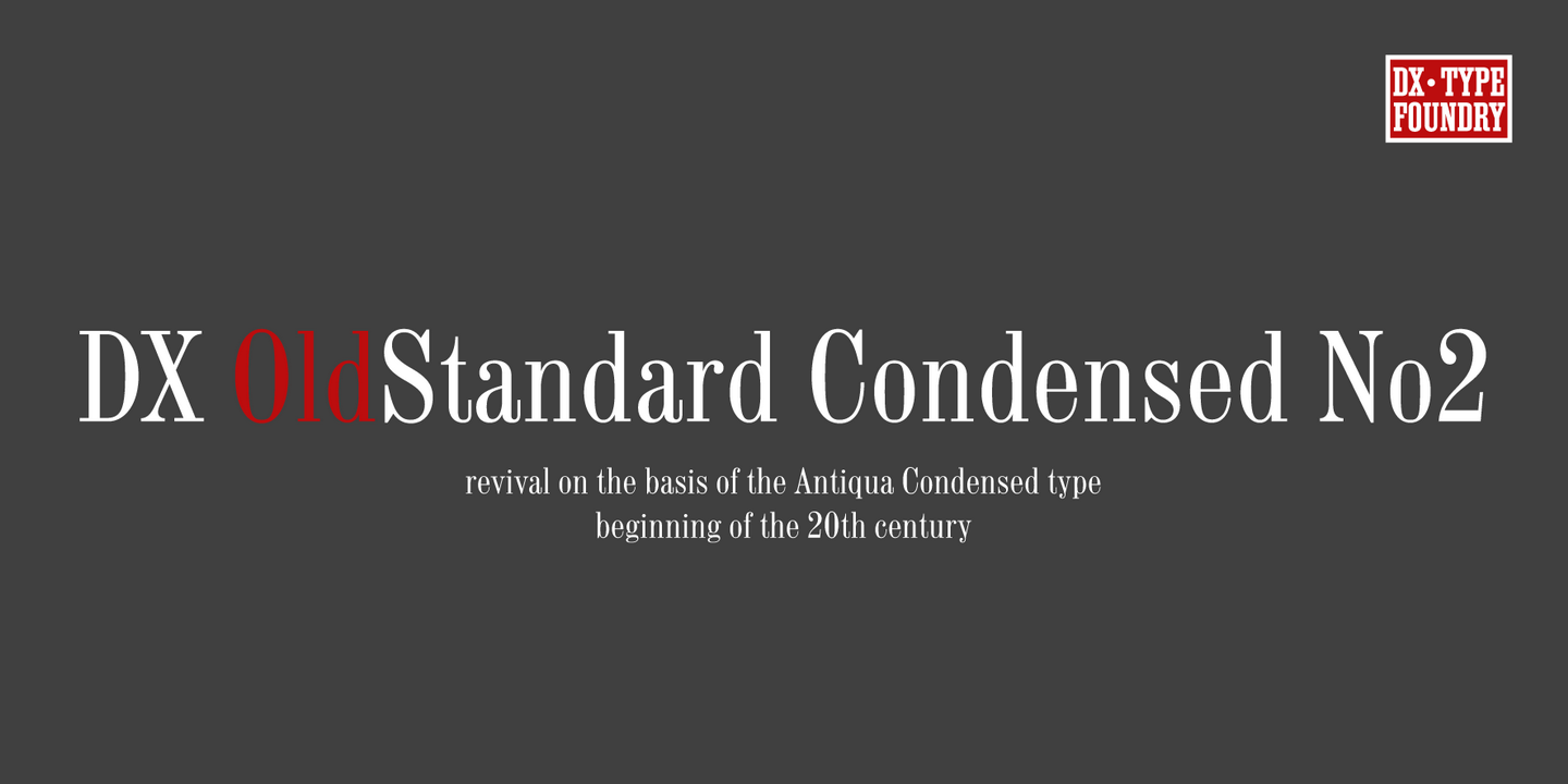 Пример шрифта DXOldStandard Condensed No2